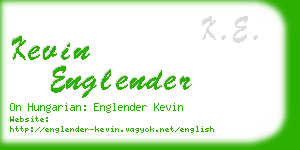 kevin englender business card